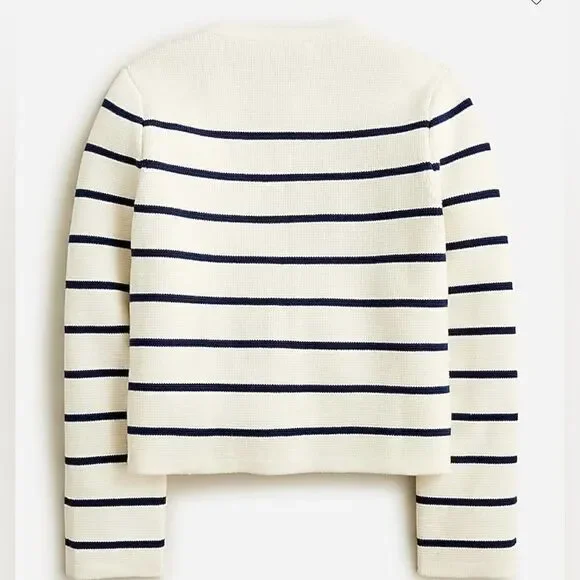 J.Crew Girls' Emilie sweater lady jacket in stripe - Picture 3 of 4